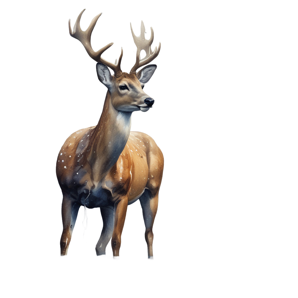 Camo Deer in Rain — camo stickers