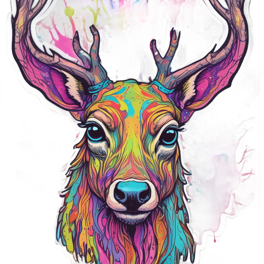 Camo Deer Melting — camo stickers