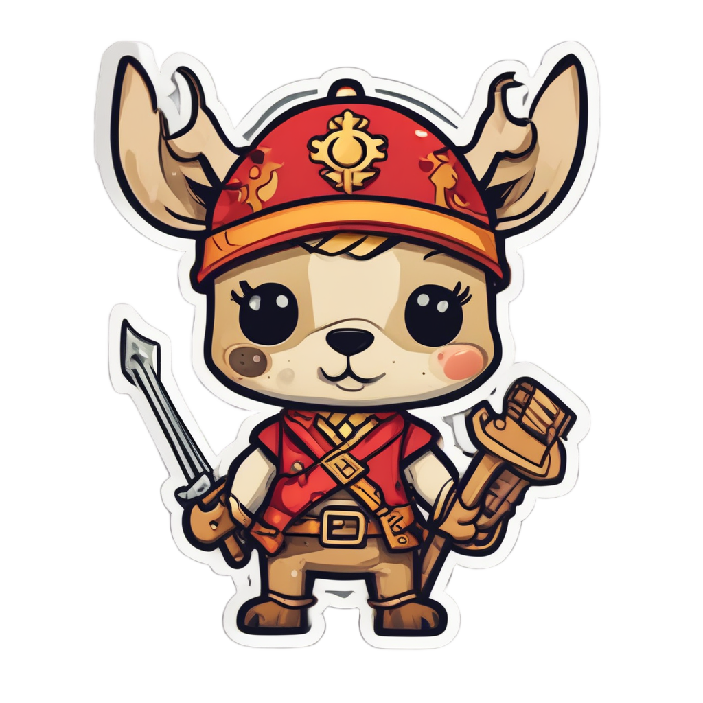 Camo Deer Pirate — camo stickers