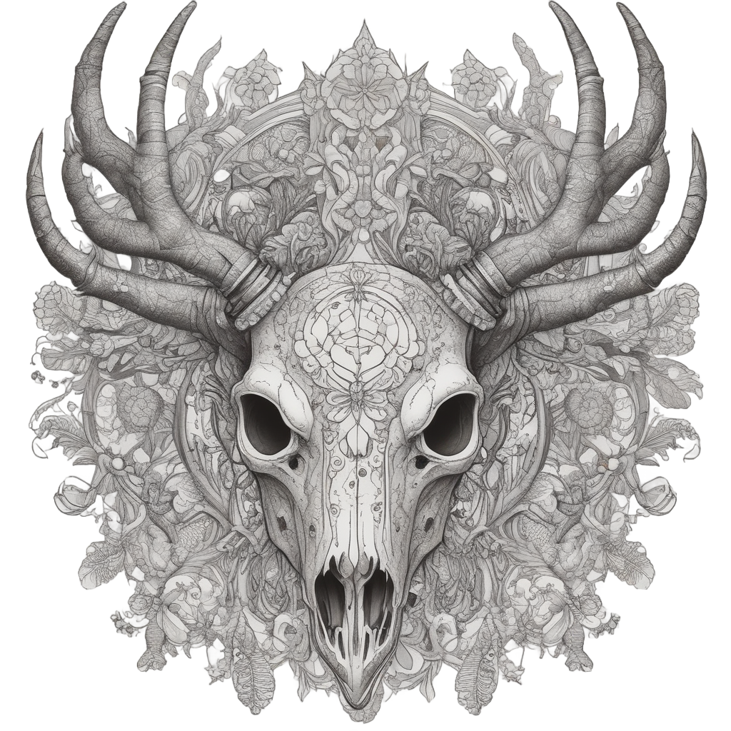 Camo Deer Skull — camo stickers