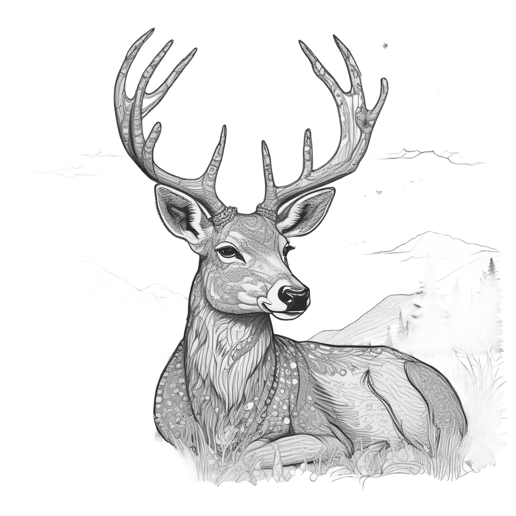 Camo Deer Stargazer — camo stickers