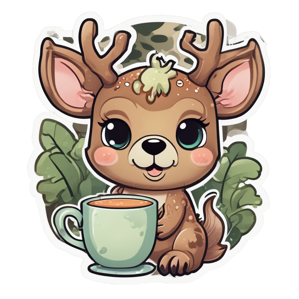 Camo Deer Tea Sipper — camo stickers