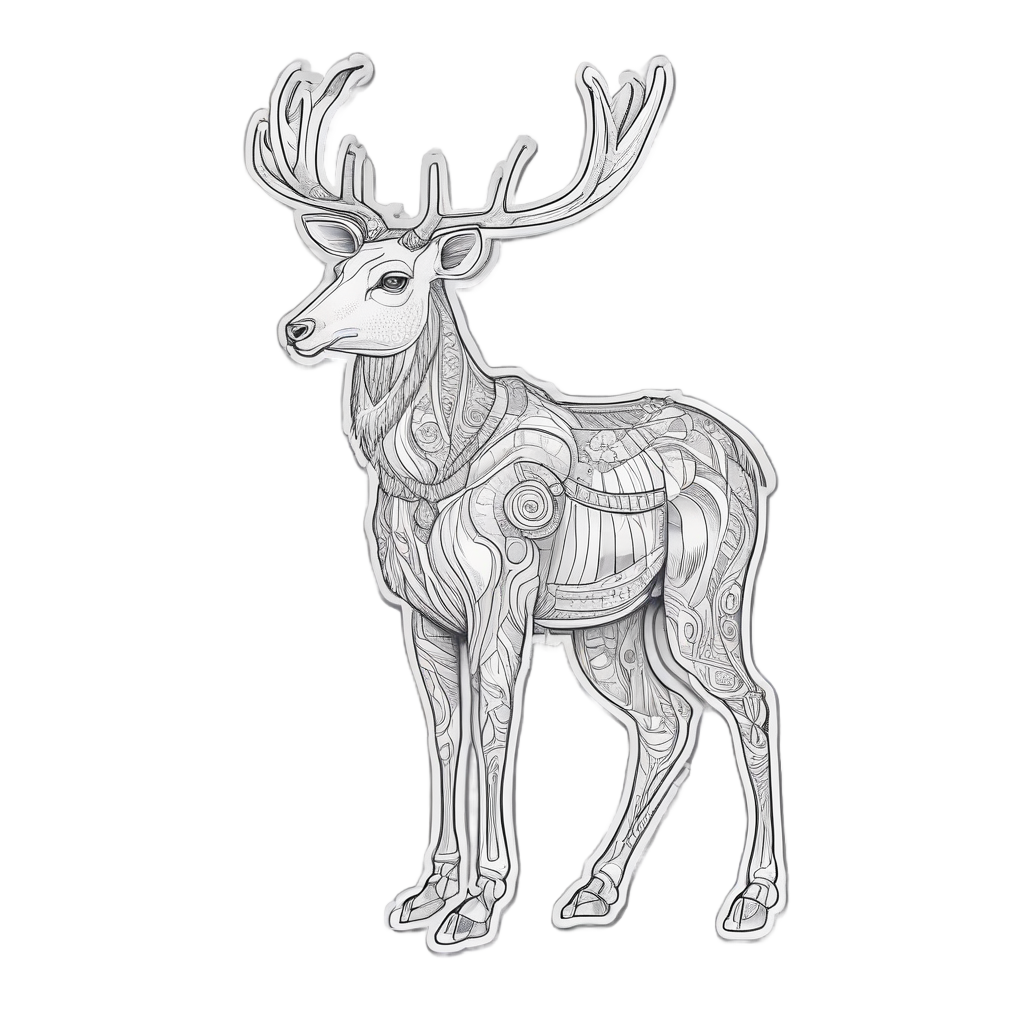 Camo Deer with Bow — camo stickers