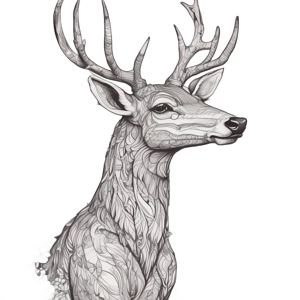 Camo Deer with Flower — camo stickers