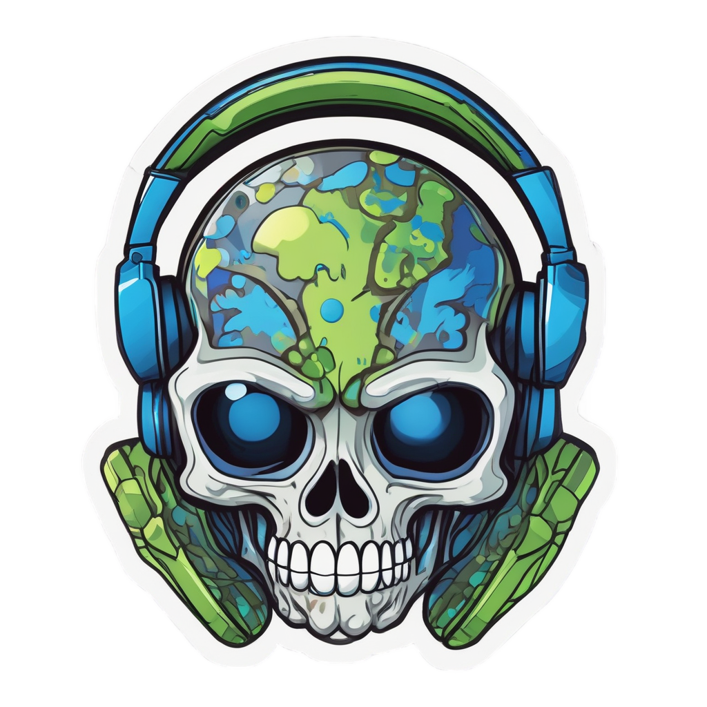 Camo Skull Gamer — gamer stickers