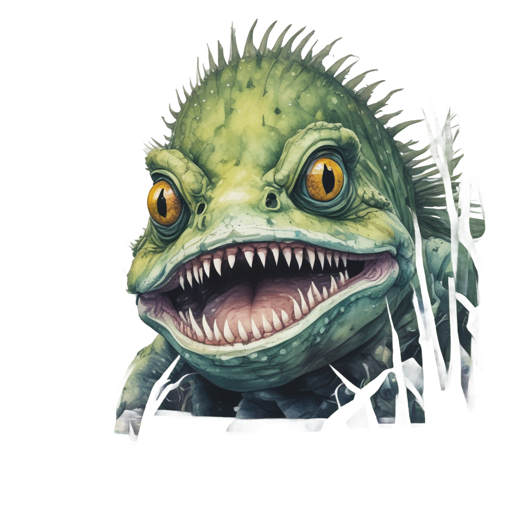 Camouflaged Lagoon Hunter — b-movie stickers