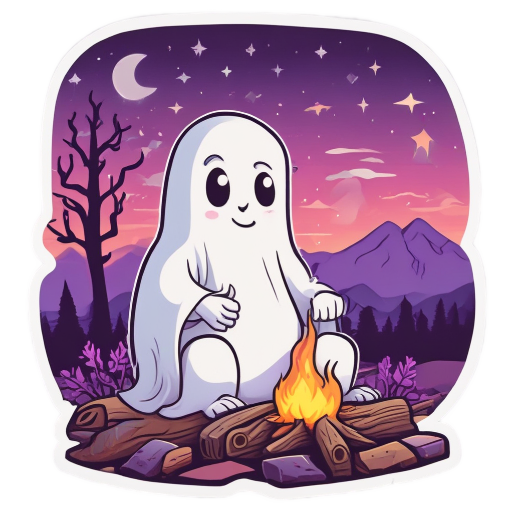 Campfire Ghost — open road stickers