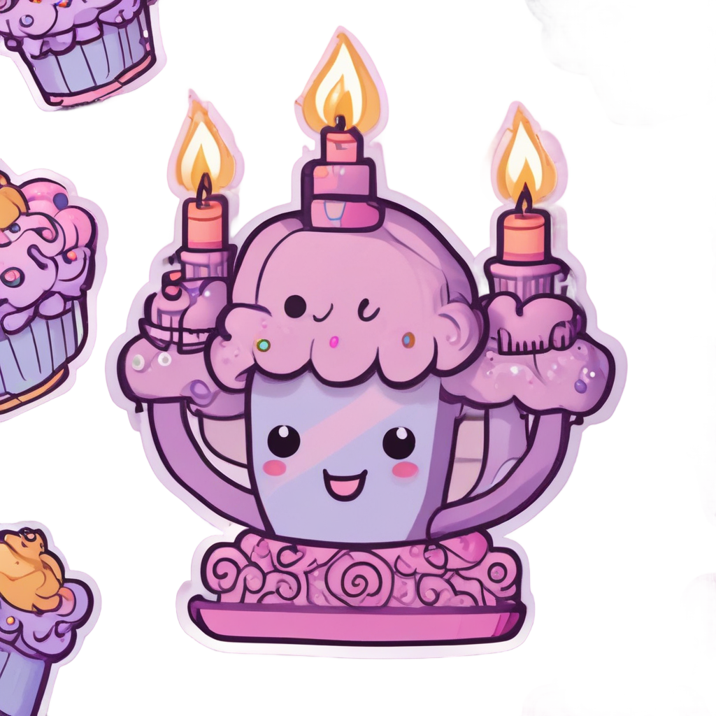 Candelabra Cupcake Cutie — victorian gothic stickers