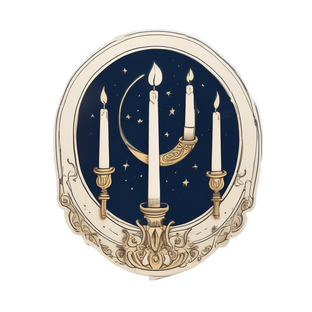 Candelabra Lunar Eclipse — victorian gothic stickers