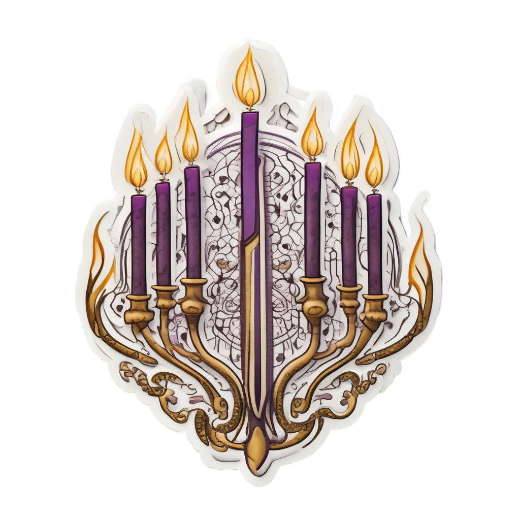 Candelabra Musical Notes — victorian gothic stickers