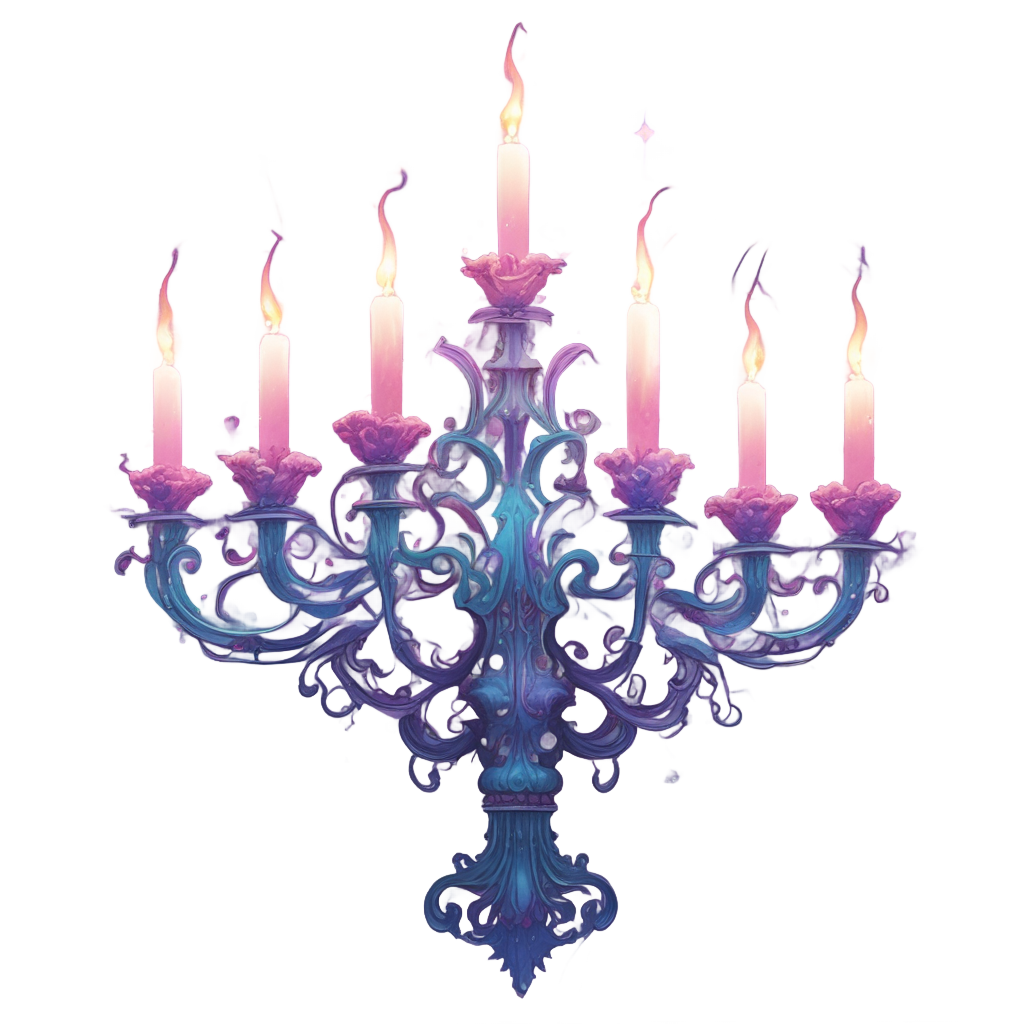 Candelabra Nebula Glow — victorian gothic stickers