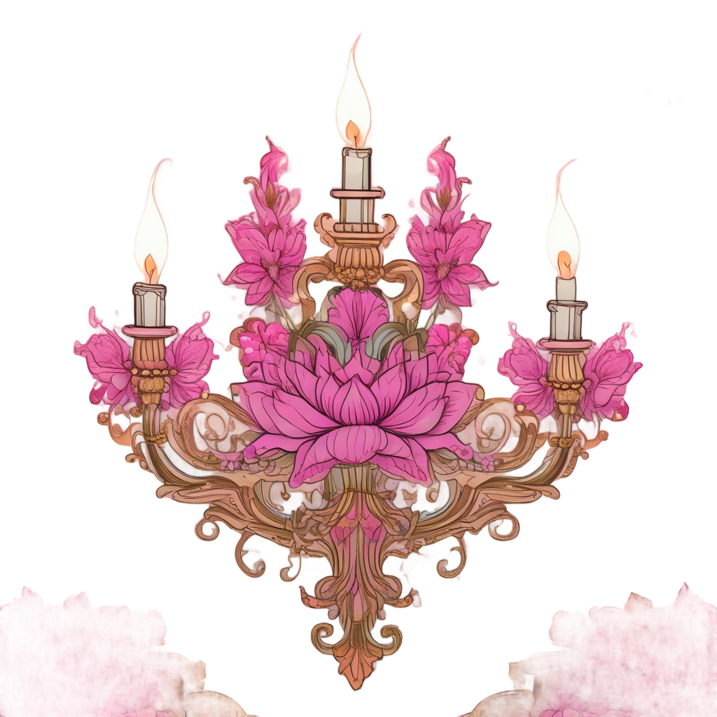 Candelabra Neon Bloom — victorian gothic stickers
