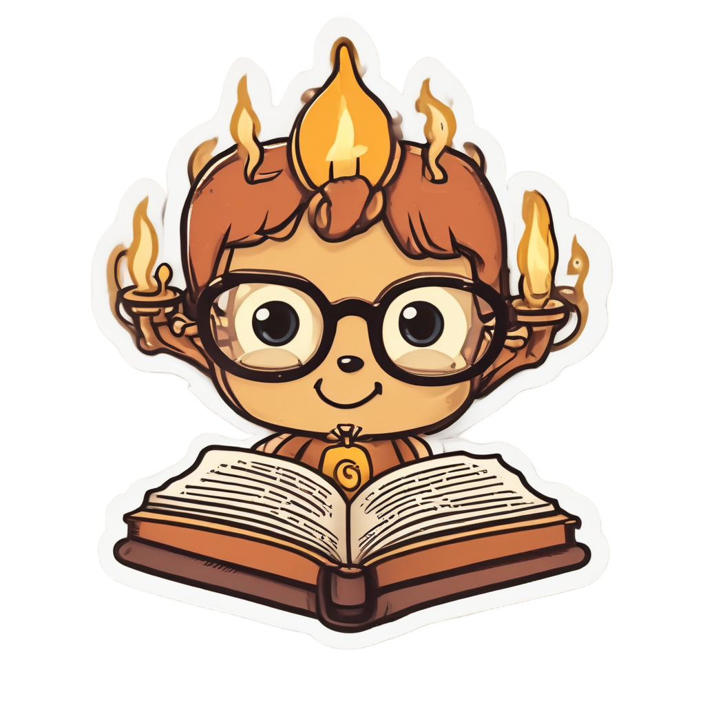 Candelabra Reading Book — victorian gothic stickers