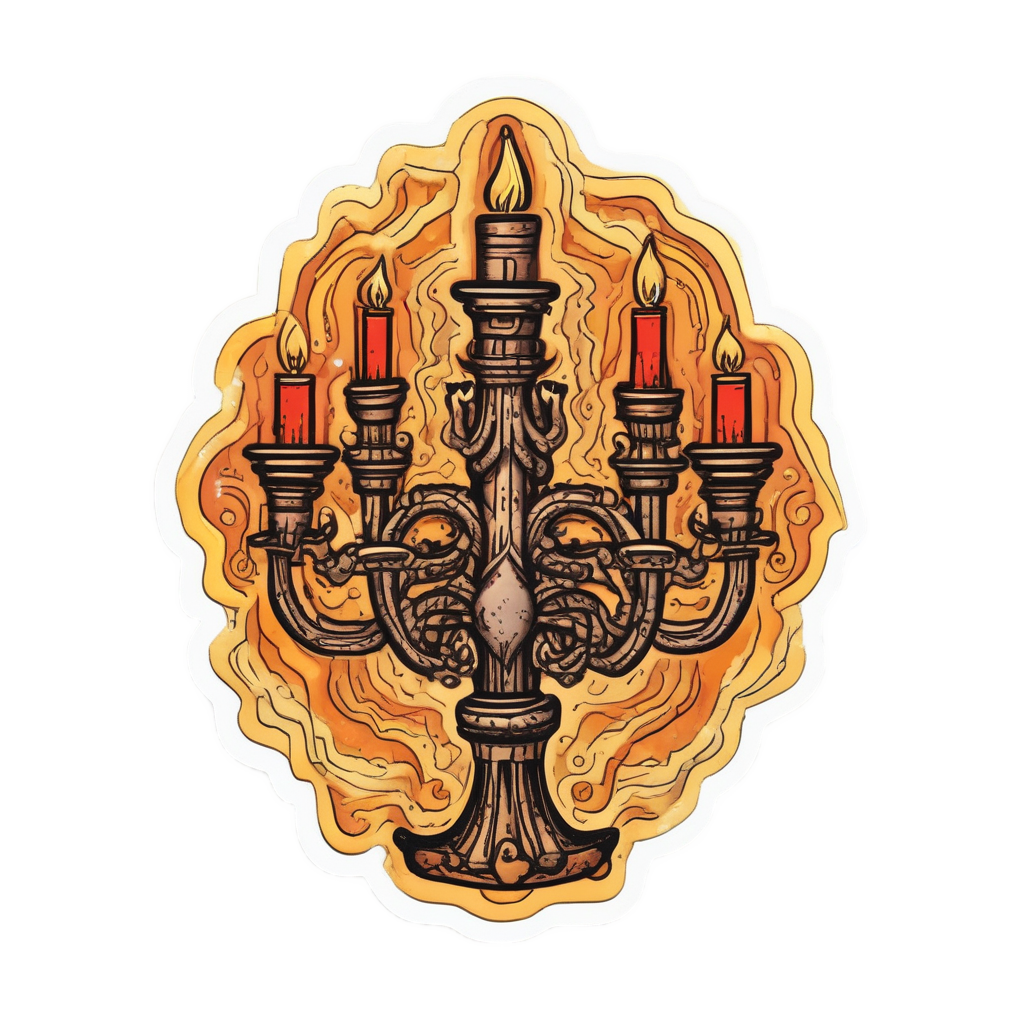 Candelabra Wildfire — victorian gothic stickers