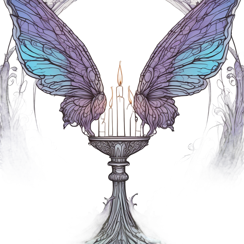 Candelabra with Butterflies — victorian gothic stickers