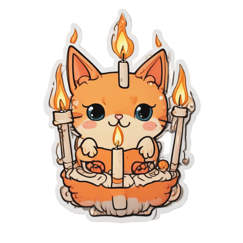 Candelabra With Cat Ears — victorian gothic stickers