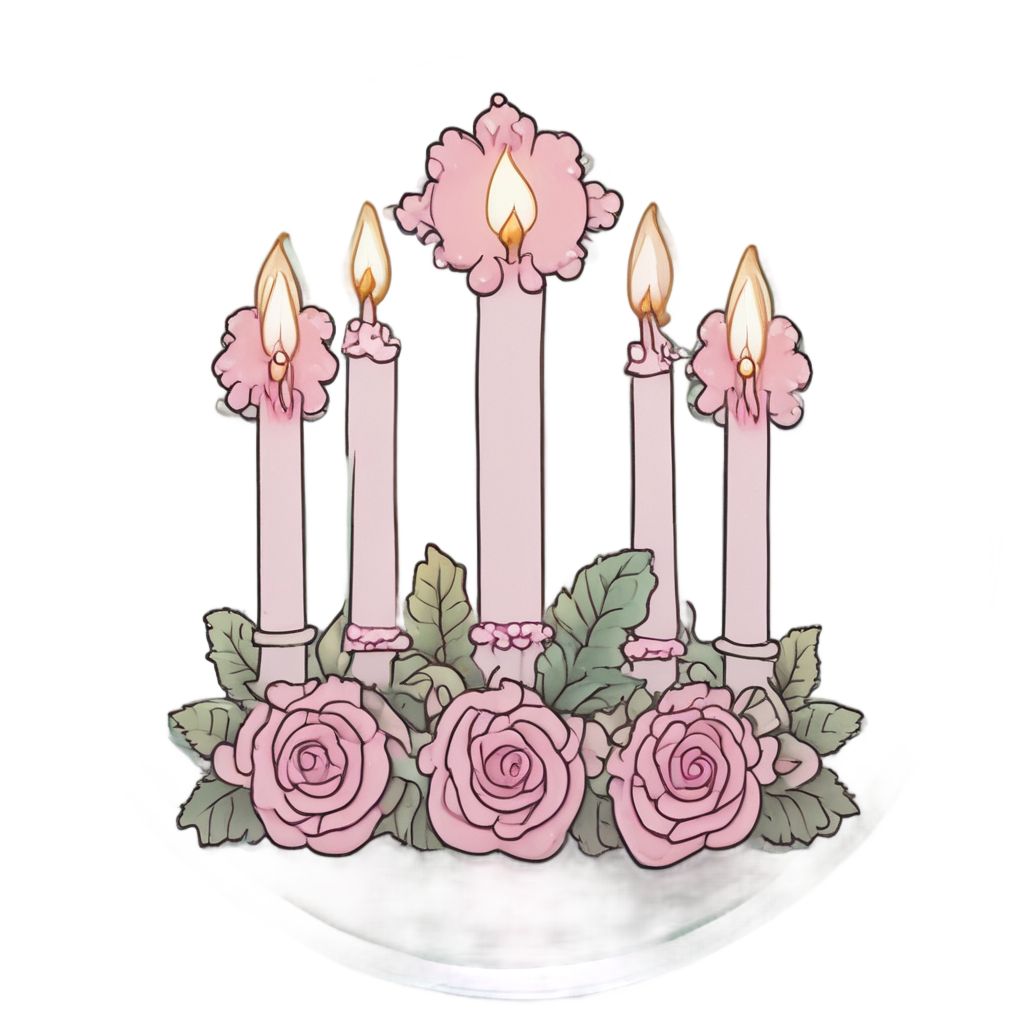 Candelabra With Flower Crown — victorian gothic stickers