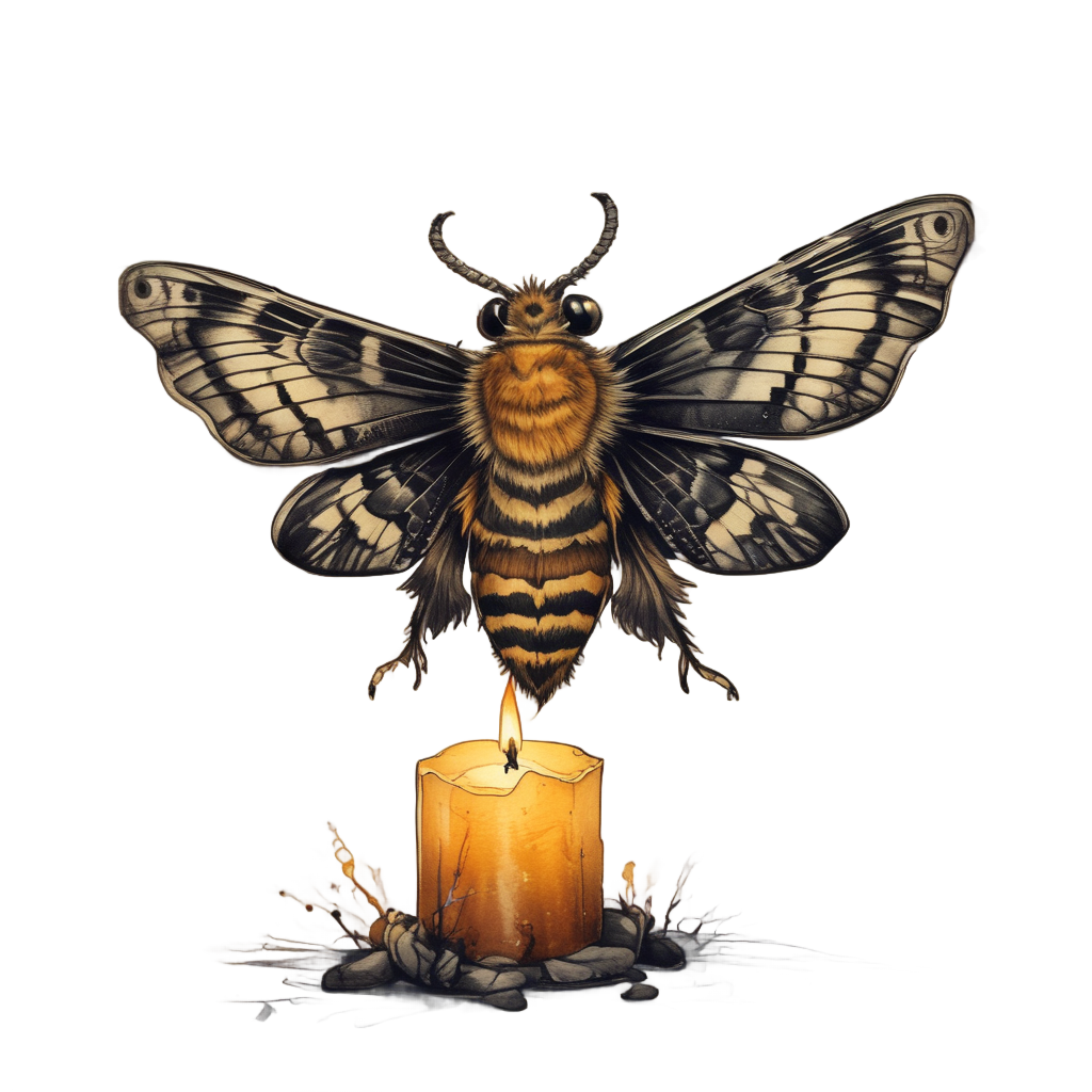 Candlelight Shadow Dancer — moths & ravens stickers
