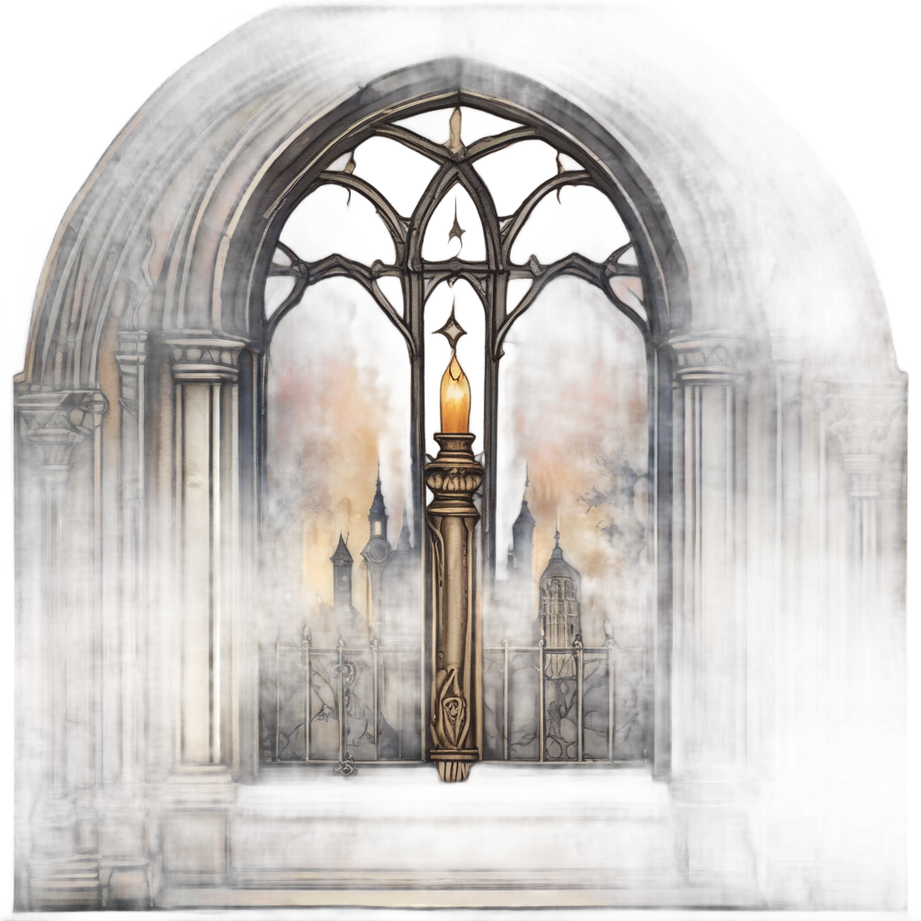 Candlelit Arch — victorian gothic stickers