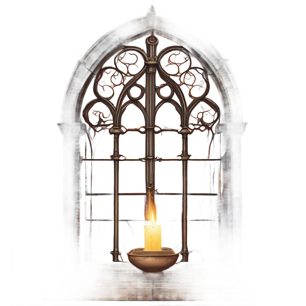 Candlelit Glass Glow — victorian gothic stickers