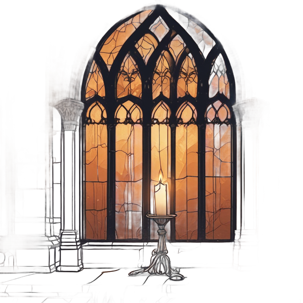 Candlelit Gothic Arch — victorian gothic stickers