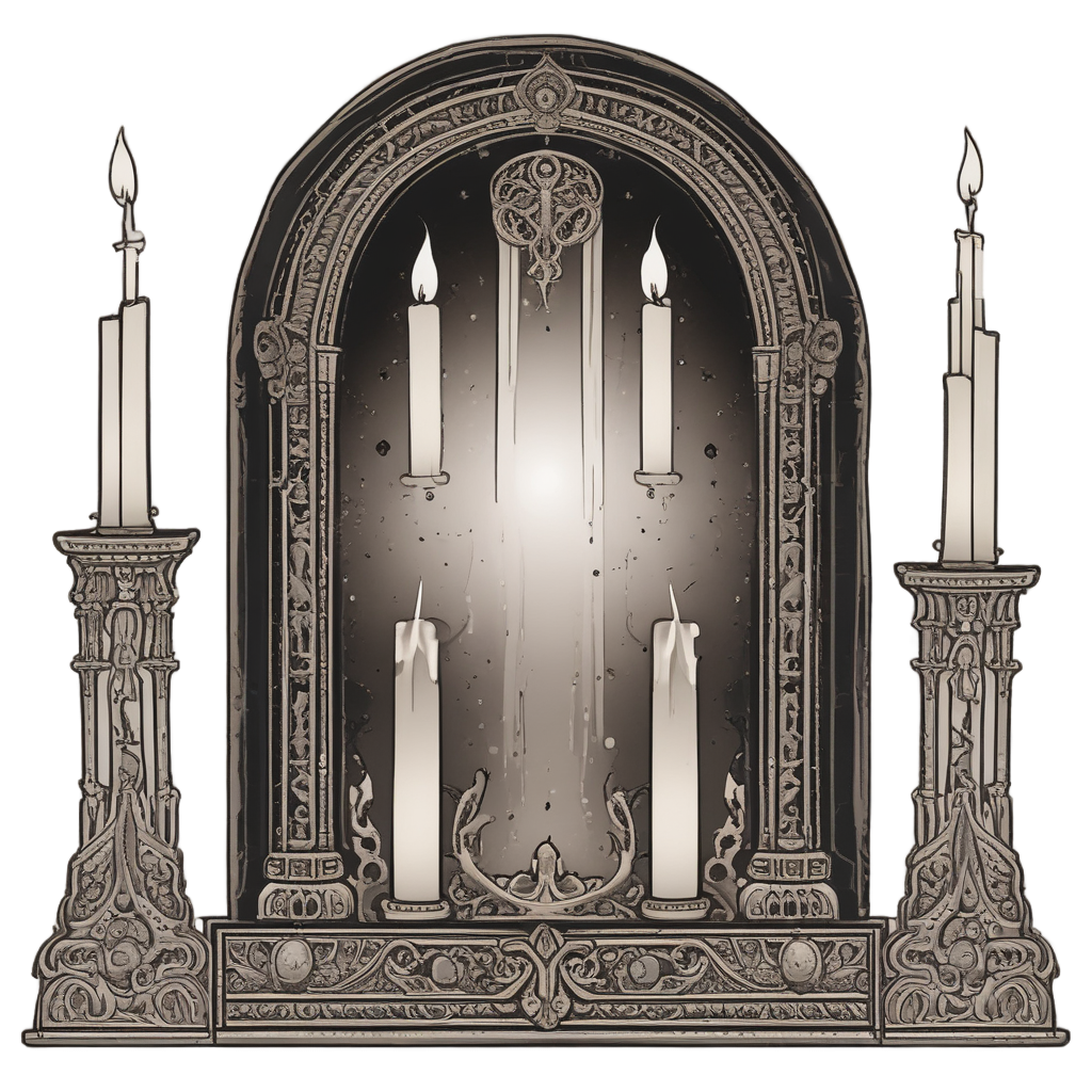 Candlelit Gothic Mirror — victorian gothic stickers