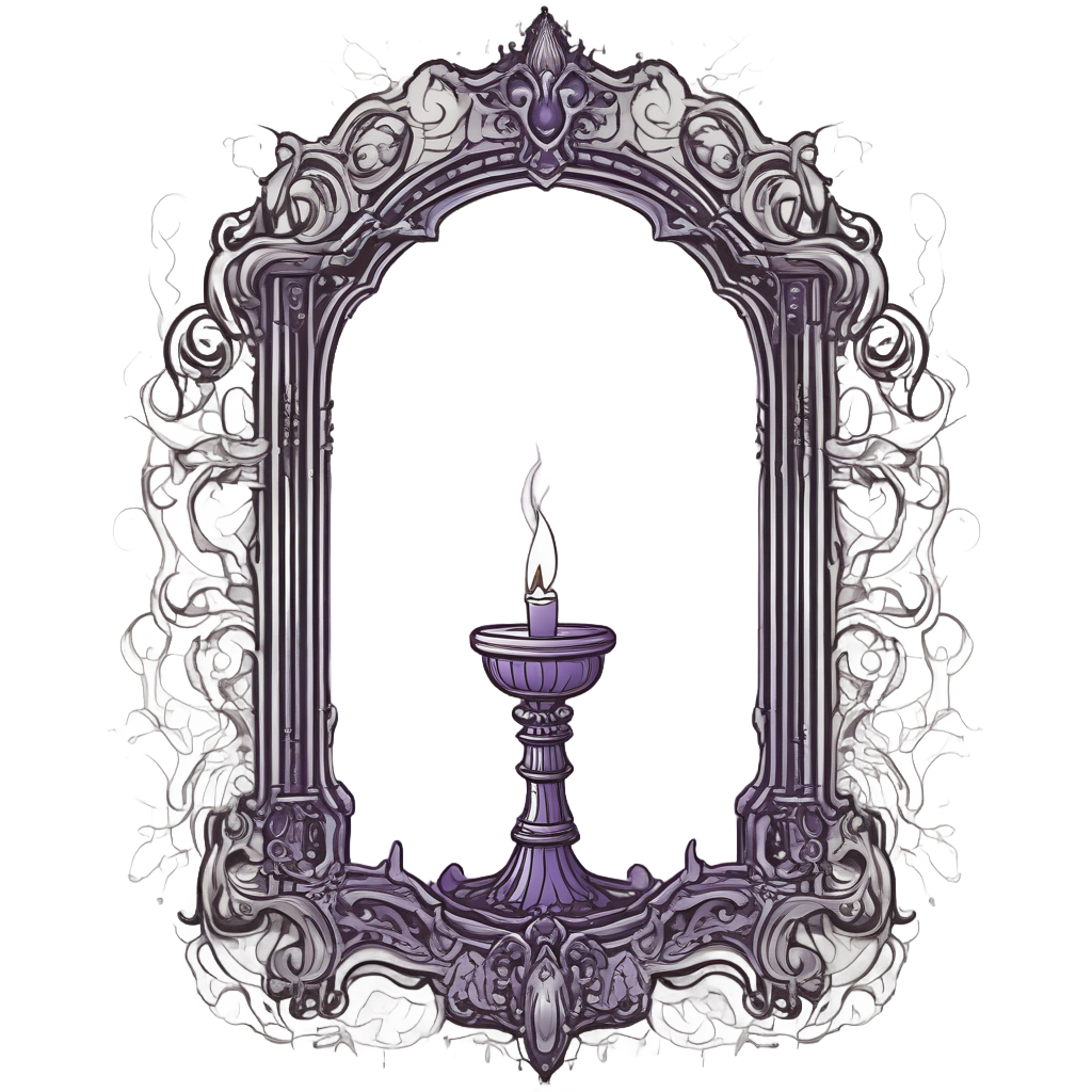 Candlelit Mirror Frame — victorian gothic stickers