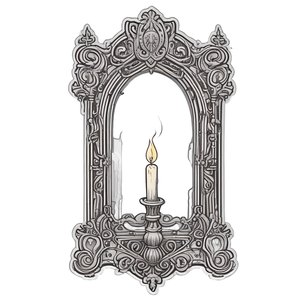 Candlelit Mirror Spell — victorian gothic stickers