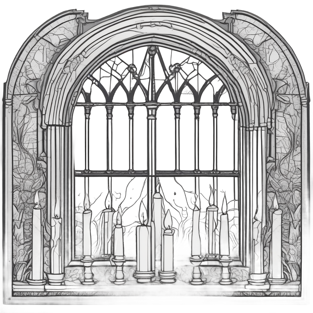 Candles in Arch — victorian gothic stickers