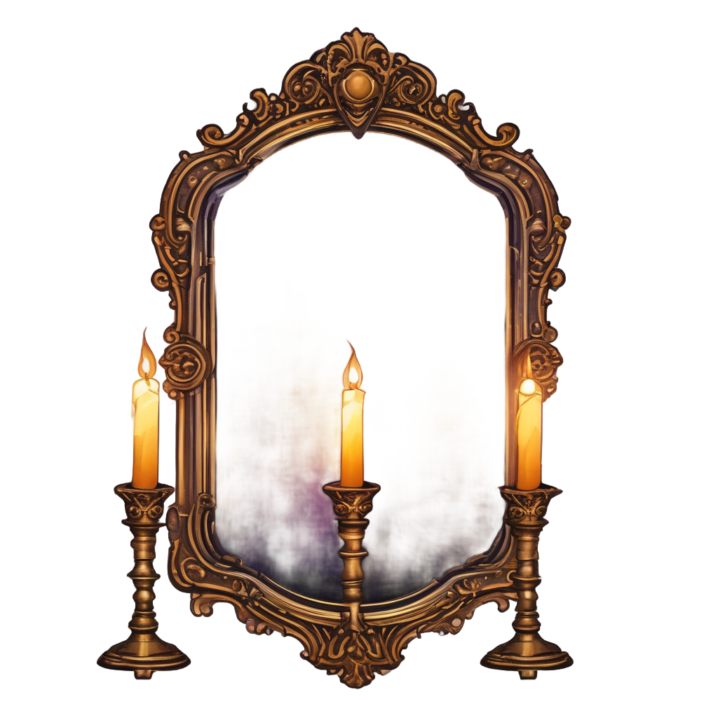 Candlestick Mirror Duo — victorian gothic stickers