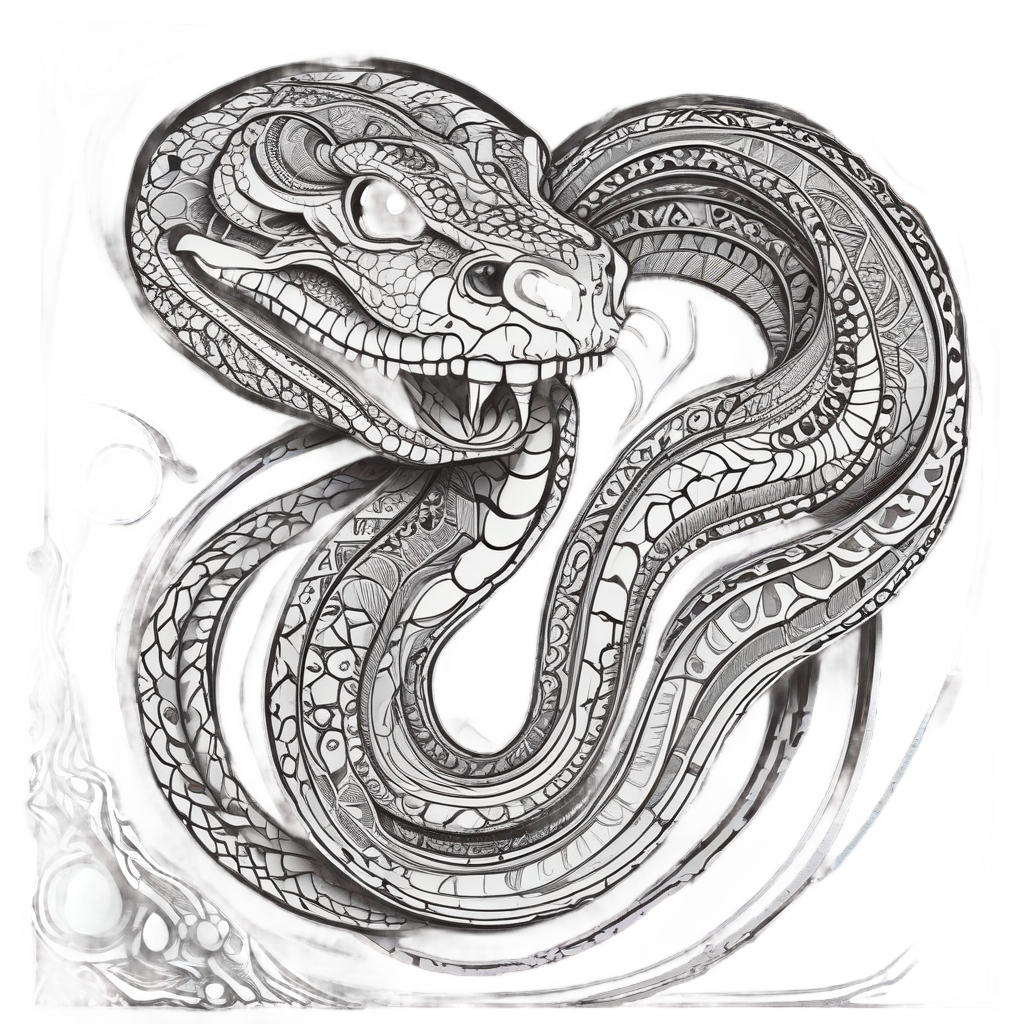 Candy Apple Python — blackwork flash stickers