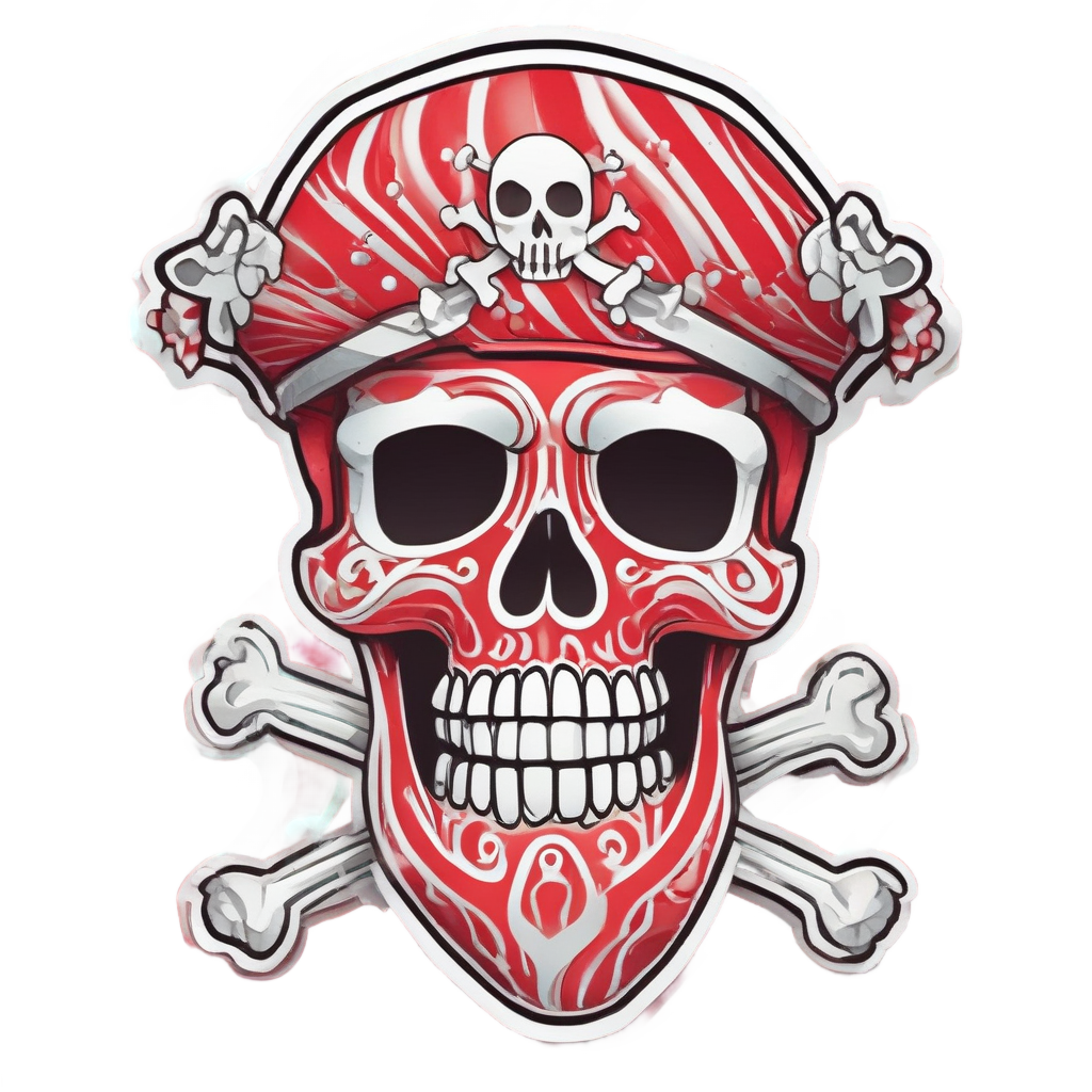 Candy Corsair Bones — skull & crossbones stickers