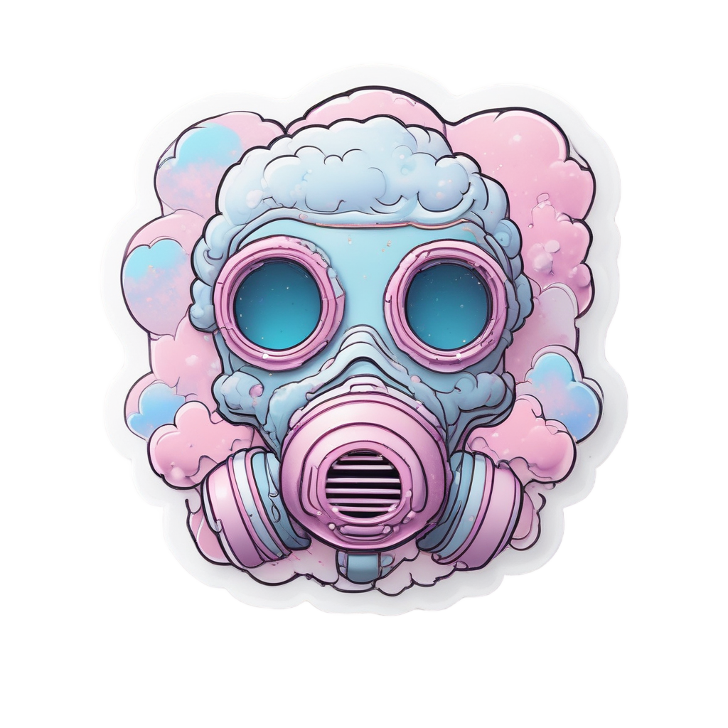 Candy Cotton Mask — danger symbol stickers