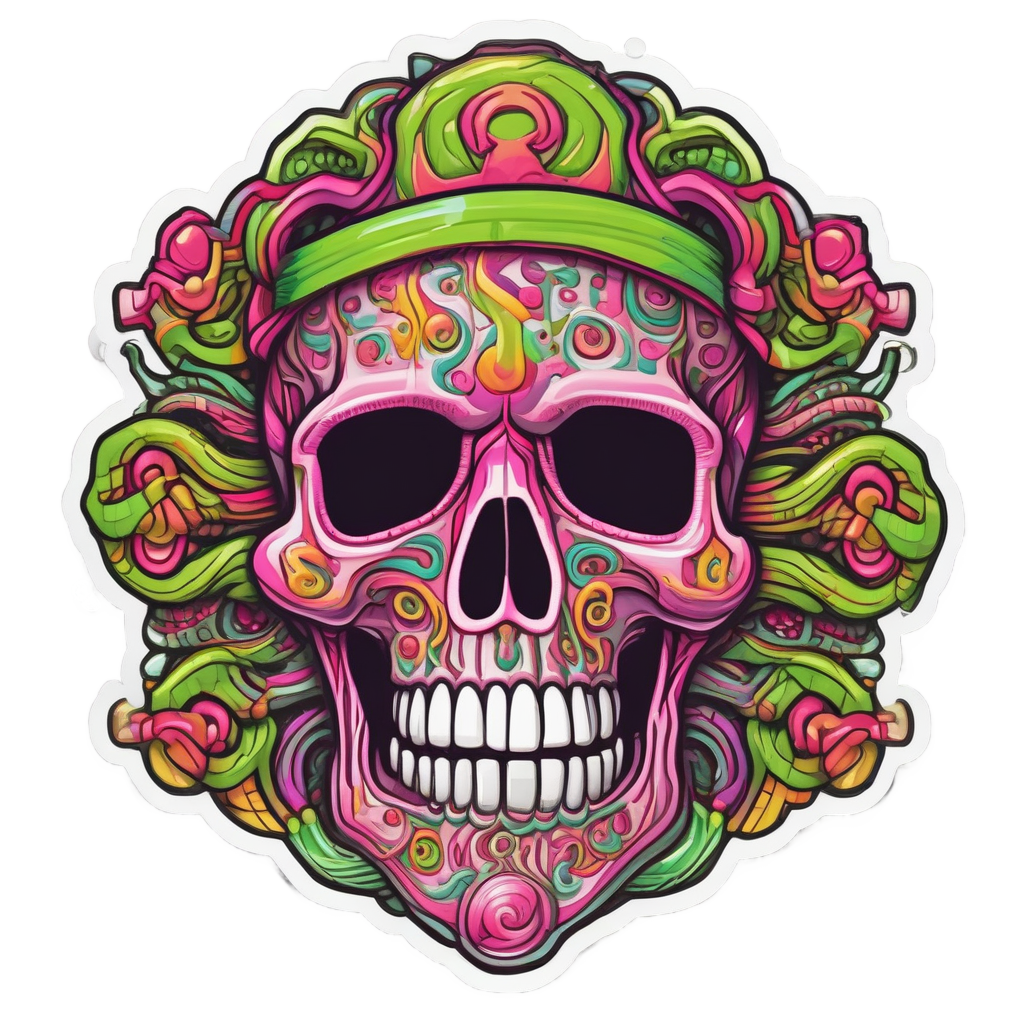 Candy Poison Skull — skull & crossbones stickers