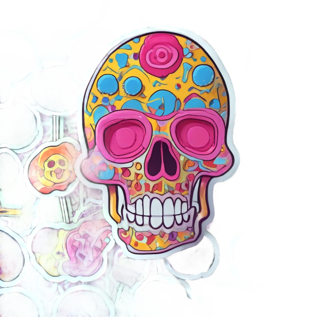 Candy Skull Crossbones Sugar — skull & crossbones stickers