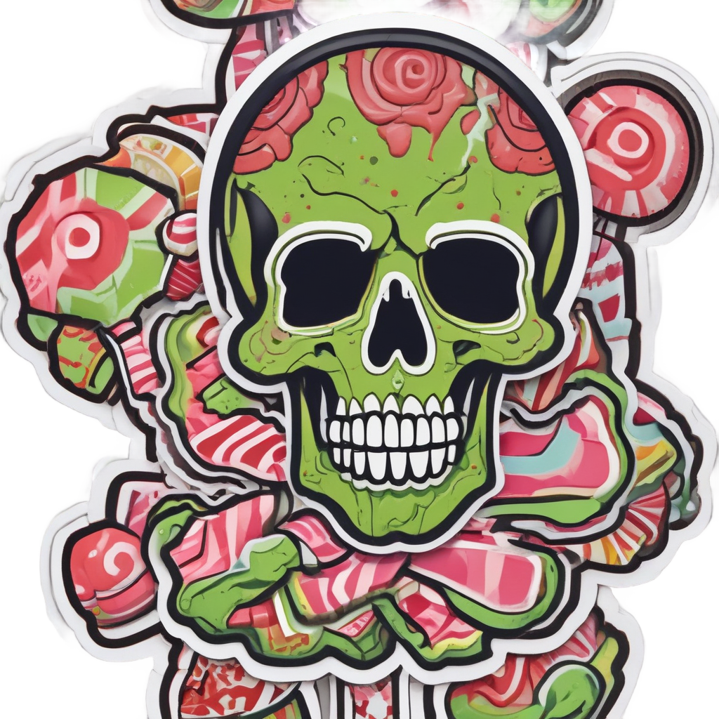 Candy Skull Sweet Poison — skull & crossbones stickers
