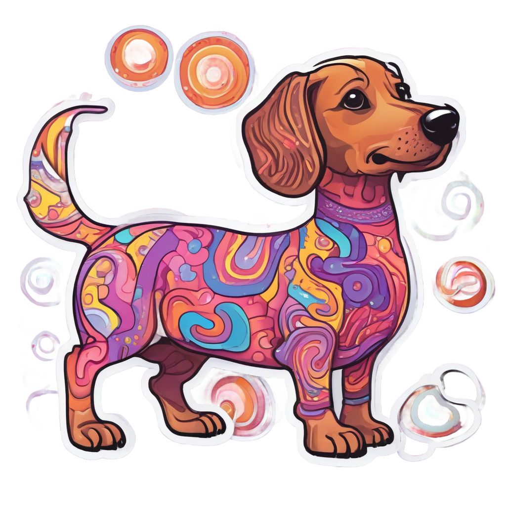 Candyland Dachshund — animals & pets stickers