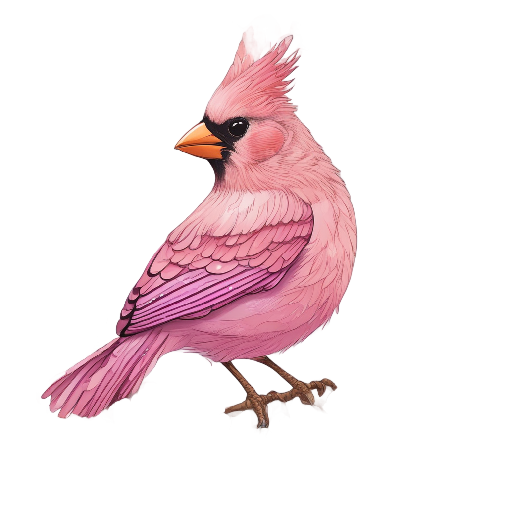Cardinal with Floral Crown — birds stickers