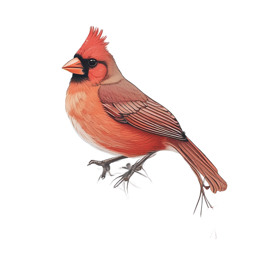 Cardinal with Winter Berries — birds stickers