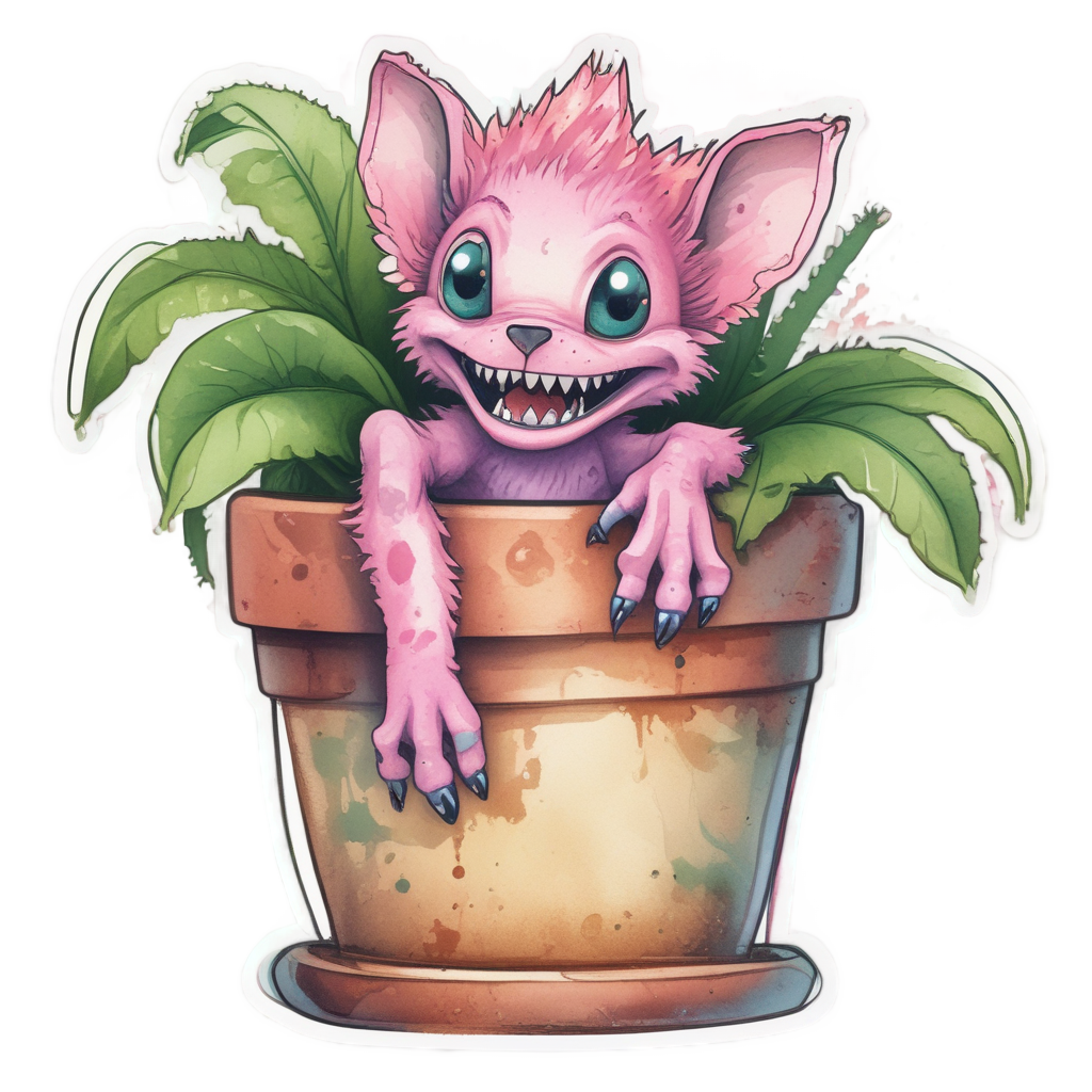 Carnivorous Plant Puppy — b-movie stickers