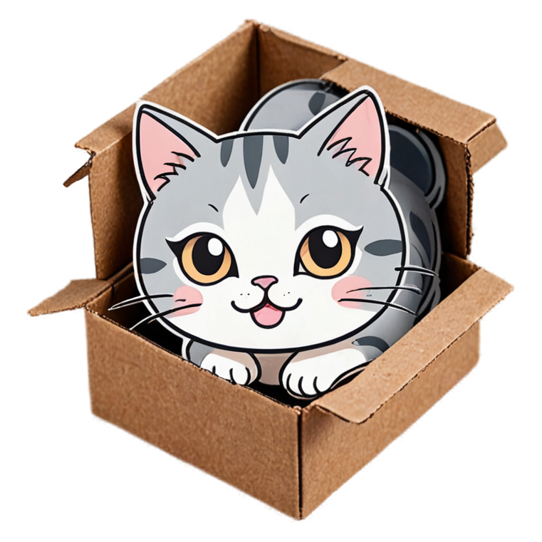 Box Cat (kawaii) — cat stickers