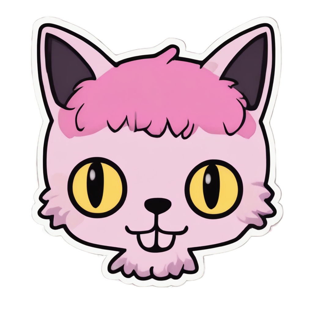 Cat Ears Skull — cat stickers
