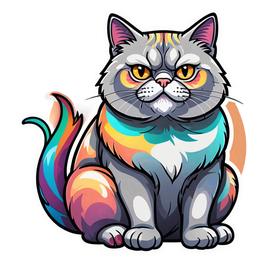 Grumpy Cat (holographic) — cat stickers