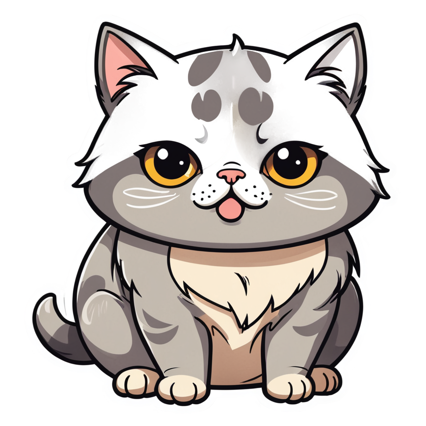 Grumpy Cat (kawaii) — cat stickers