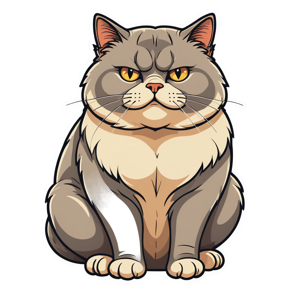Grumpy Cat (retro) — cat stickers