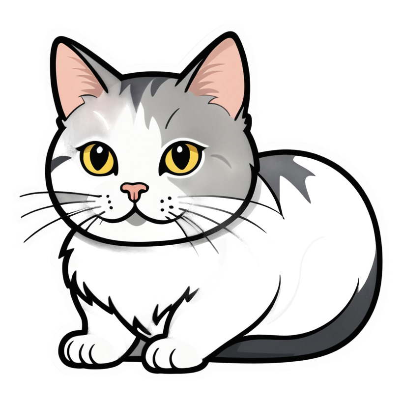 Loaf Cat (papercut) — cat stickers
