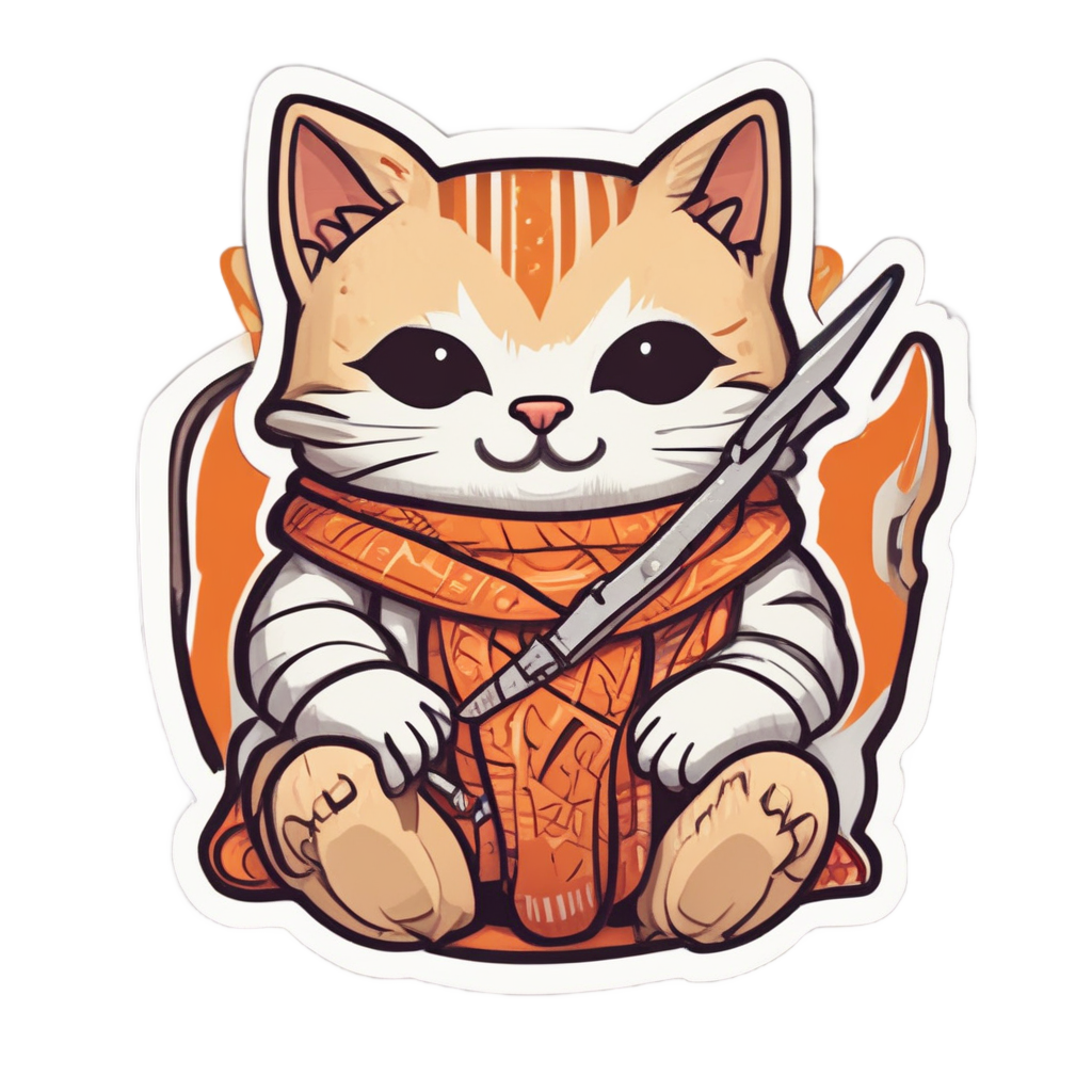 Cat Mask Knitter — slasher vibe stickers