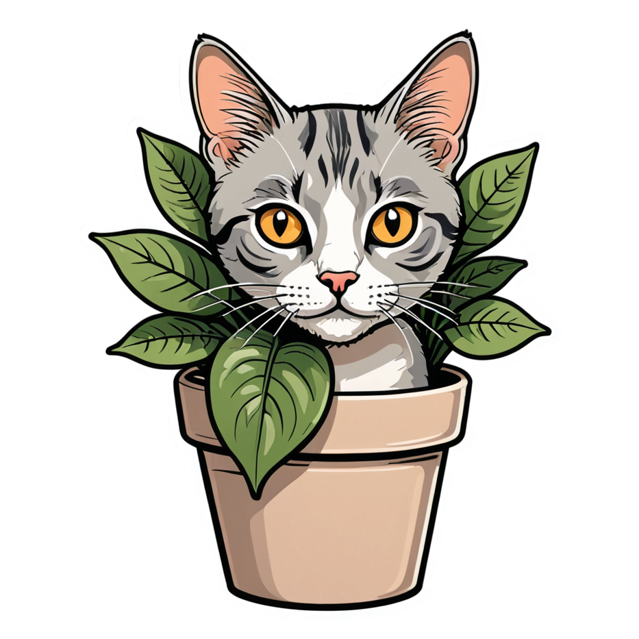 Plant Cat — cat stickers