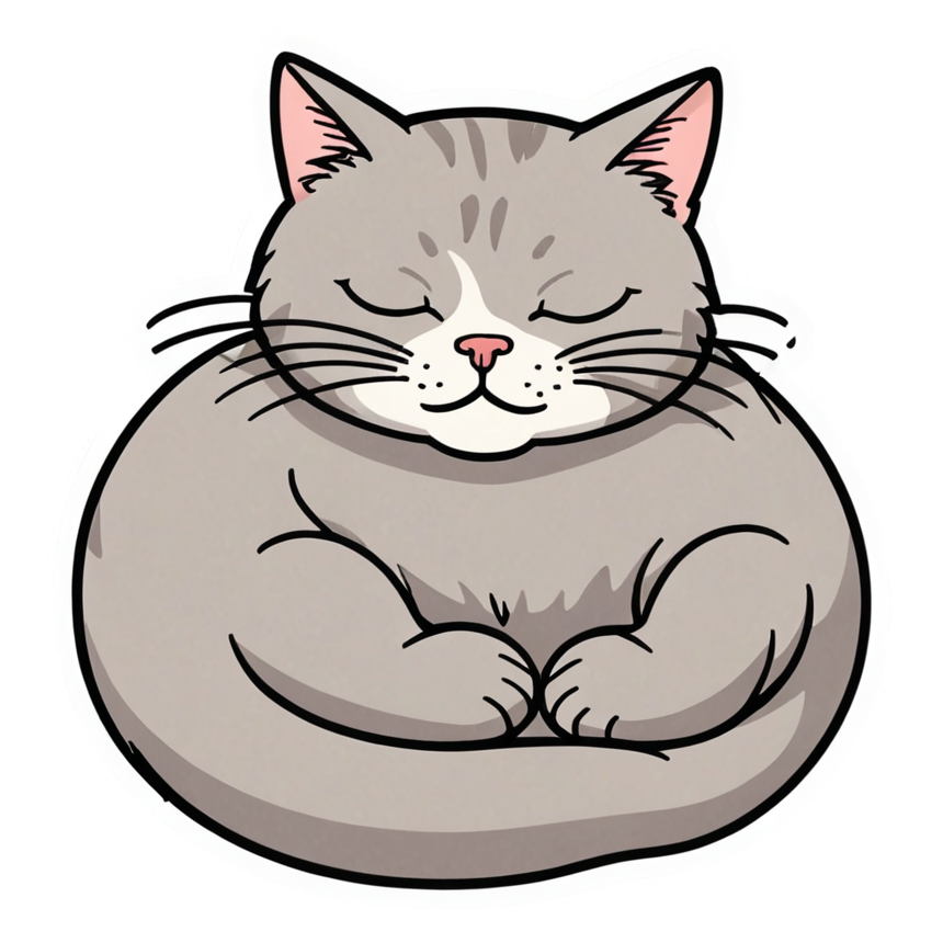 Sleepy Cat — cat stickers