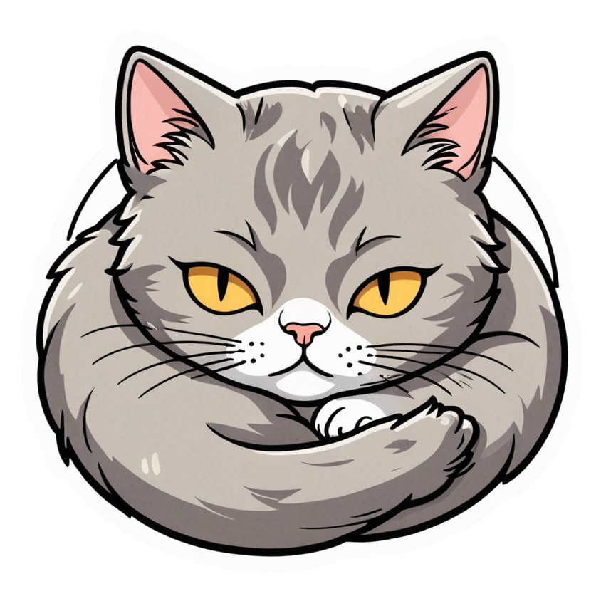 Sleepy Cat (kawaii) — cat stickers
